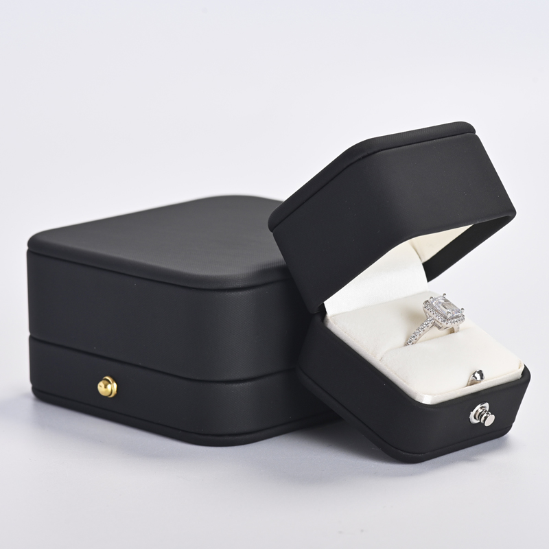 FANXI China custom new black PU leather jewelry packaging necklace bracelet ring earrings jewelry package box