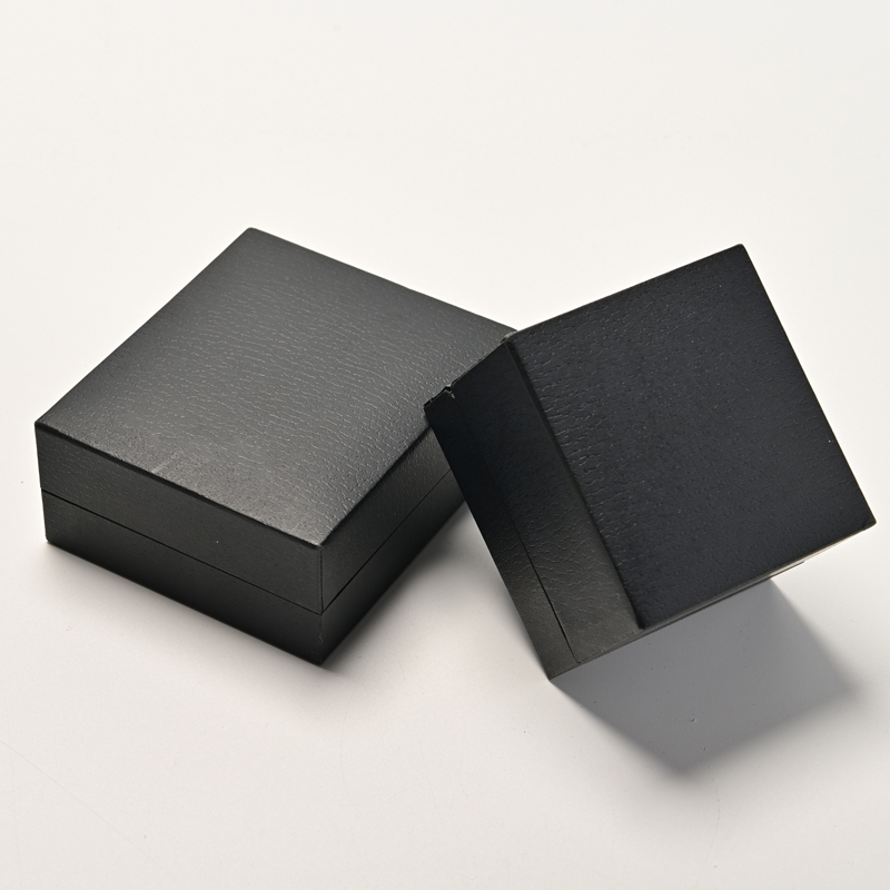 Factory Wholesale Customized logo ring necklace box black velvet jewelry package box