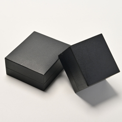 Factory Wholesale Customized logo ring necklace box black velvet jewelry package box