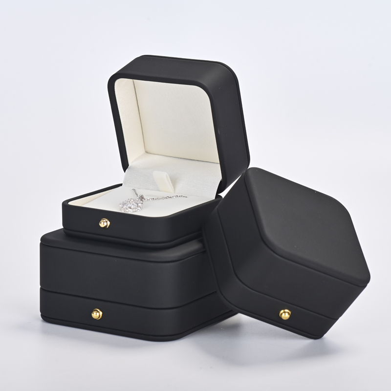 FANXI China custom new black PU leather jewelry packaging necklace bracelet ring earrings jewelry package box