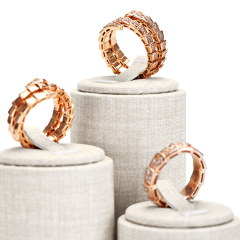 New Arrival Pu Leather Jewelry Display Stand With Three Size For Ring Display
