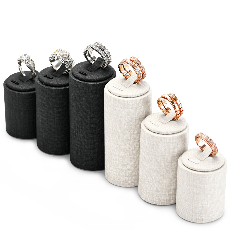 New Arrival Pu Leather Jewelry Display Stand With Three Size For Ring Display