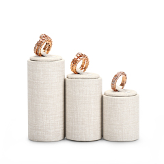 New Arrival Pu Leather Jewelry Display Stand With Three Size For Ring Display