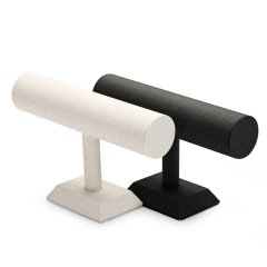 PU083 Luxury jewelry bangle watch display pu leather T-bar jewelry bracelet display cabinet stands