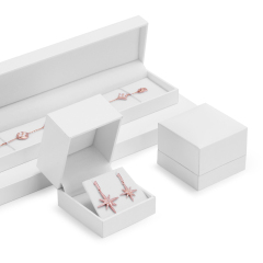 Morden Gray Plush fabric travel Jewelry Box for Necklace Packaging Box Jewelry Organizer Wedding Birthday