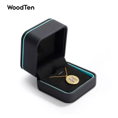 2022 new arrival black blue pu leather jewelry gift box for jewelry ring pendant necklace bracelet package