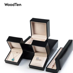 Morden Simple PU Leather Jewelry Box for Ring Necklace Bracelet Holder Gift Jewellery Packing Boxes Exhibition Prop