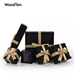 China wholesale new arrival luxury travel pu leather box fill in ring pendant necklace bracelet boxes with custom logo
