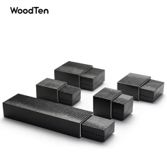 Luxury purple Leather Jewelry Packaging display Gift Box with inclined cover Chain Box white Suede insert Jewelry Organizer
