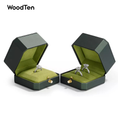 2022 Luxury Green Color PU Leather Jewelry Packaging Box