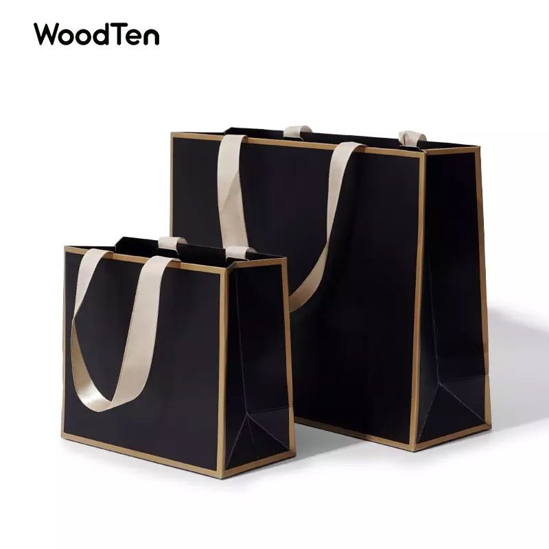 Factory Coated Paper Bags Wholesale Custom Logo Print Custom Color Jewelry Gift Packaging Paper Storage Bag