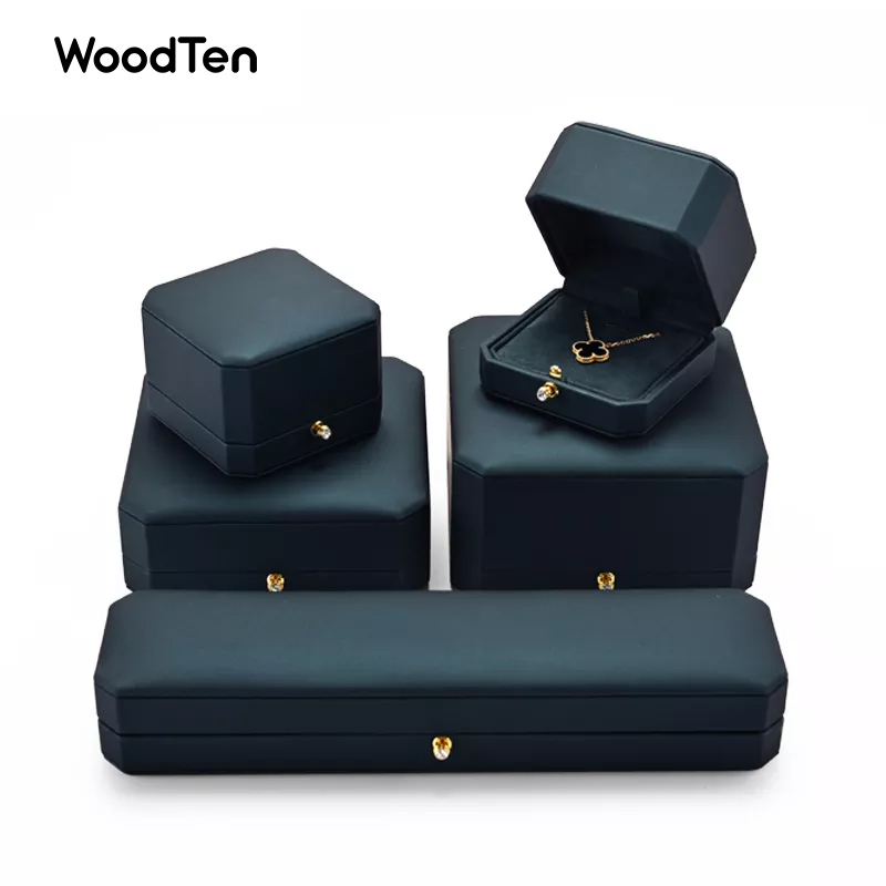 Hot sale with Jewelry Box suede Insert Boxes With PU leather For Gift Packaging Plastic Jewelry Box With Customized Logo