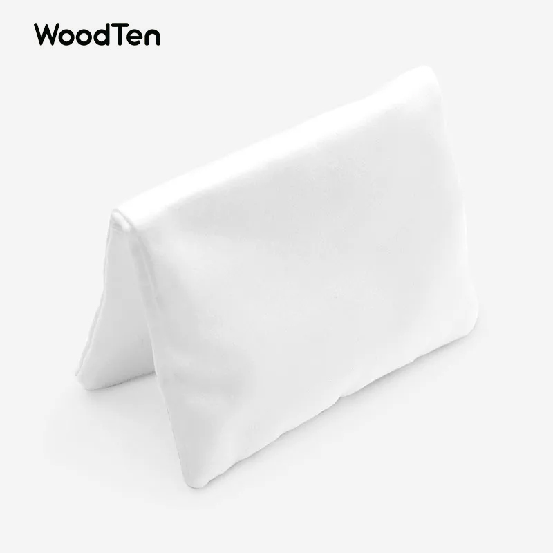 New Arrivals white wire cloth pouch with stitching foldable silk jewelry bag for bracelet necklace jewelry pouch