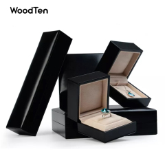 Morden Simple PU Leather Jewelry Box for Ring Necklace Bracelet Holder Gift Jewellery Packing Boxes Exhibition Prop