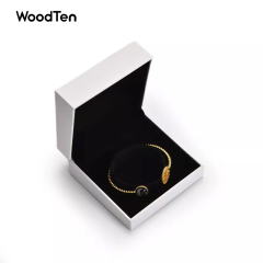 New Arrival custom Bangle box white fancy paper with velvet inside Jewel Packaging box bracelet Jewelry Boxes