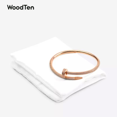 New Arrivals white wire cloth pouch with stitching foldable silk jewelry bag for bracelet necklace jewelry pouch