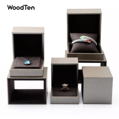 Elegant Pearl Paper Brown drawer Jewelry box Bangle Pendant Ring Box With Microfiber Fabric Insert Jewelry Packing Box