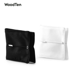 New high quality cloth fabric pouch with rubber band jewelry fold pouch white and black fabric for Ring necklace jewelry pouch