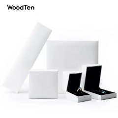 Leatherette paper Jewelry Packaging Box and bag Ring Pendent Box Black Velvet Insert Jewelry Organizer