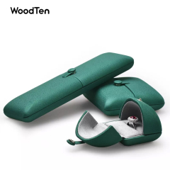 Newest Luxury jewelry box Green Pu leather With Buckle Jewellery Packaging Gift boxes Jewelry Packing Box