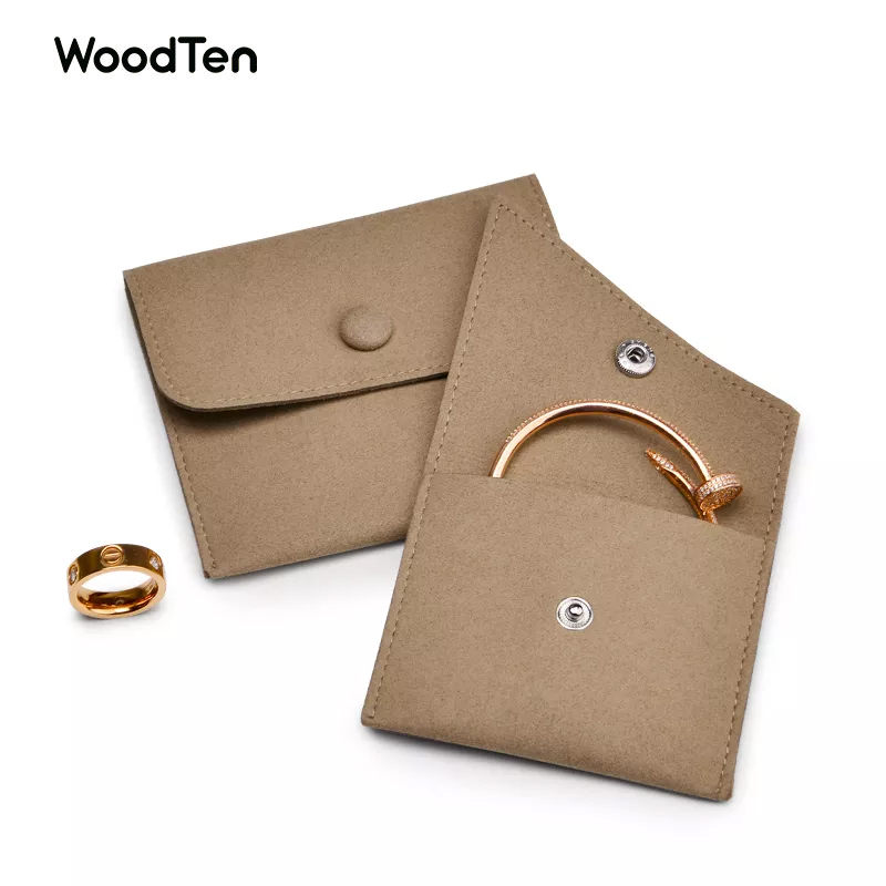 New Design High Quality Microfiber Pouch gift bags jewelry fold pouch Pink for Ring necklace jewelry pouch