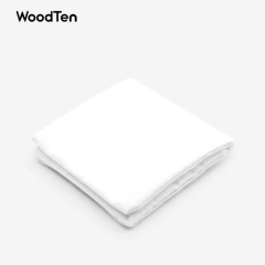 New Arrivals white simple fabric pouch with stitching foldable jewelry pouch linen fabric for bracelet necklace jewelry pouch