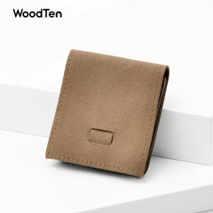 New high quality Microfiber jewelry bag luxury fold pouch Pink for Ring necklace jewelry pouch