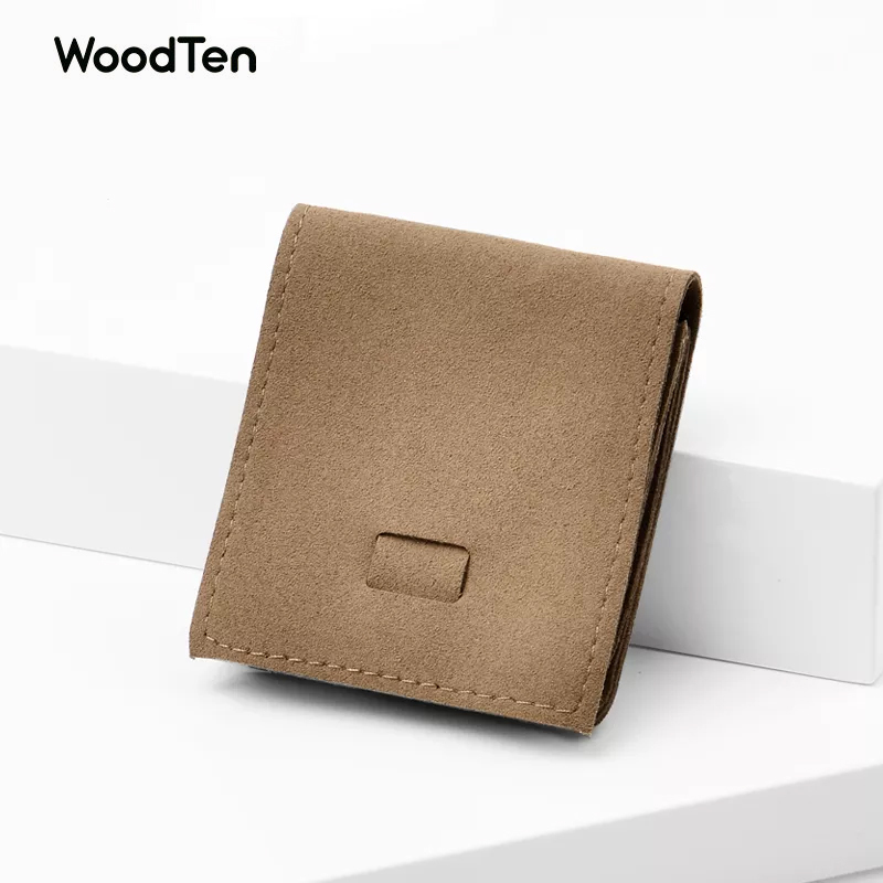 New high quality Microfiber jewelry bag luxury fold pouch Pink for Ring necklace jewelry pouch