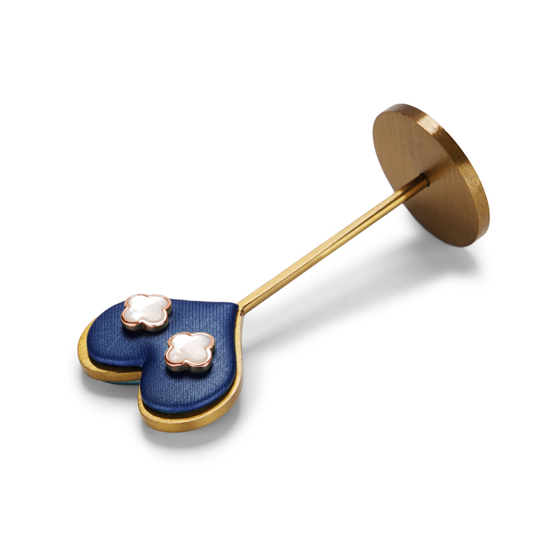 JS053 Luxury heart shape metal jewelry display stand for earring