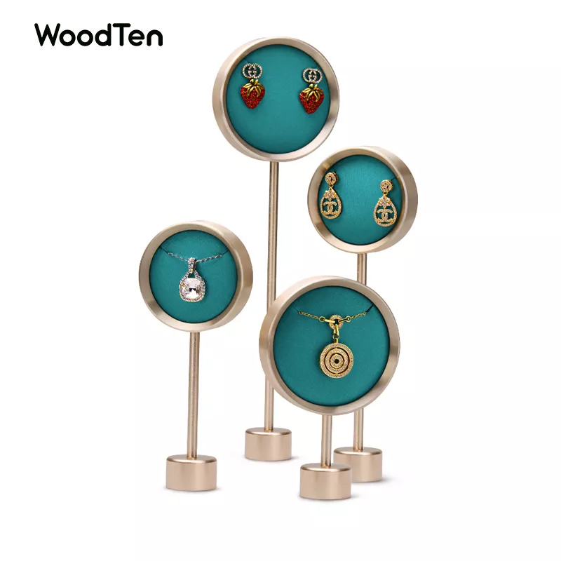 JS059 Gold colour matel jewelry display rack for pendant necklace