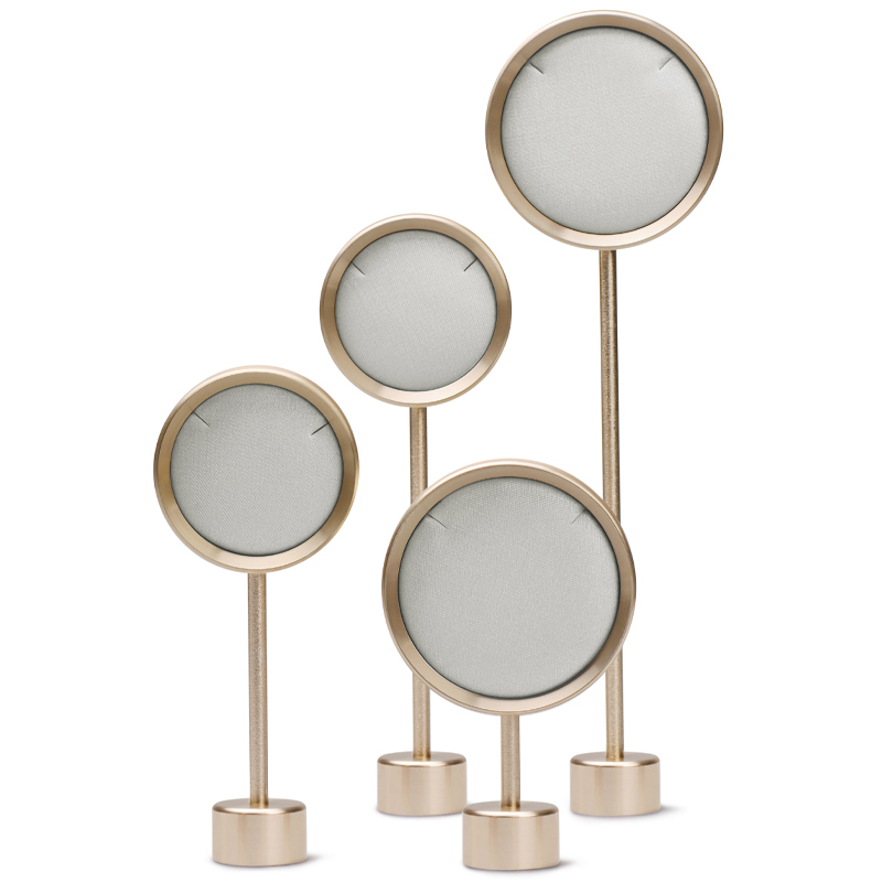 New arrival golden metal jewelry display set earrings necklace jewelry display stand