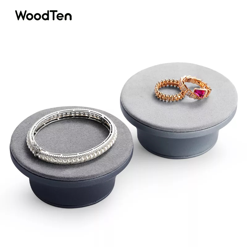 PU095 New Design Jewelry Bangle Ring Earring Display PU Leather Microfiber Accept Customization Logo Display Stand