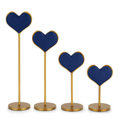 JS053 Luxury heart shape metal jewelry display stand for earring