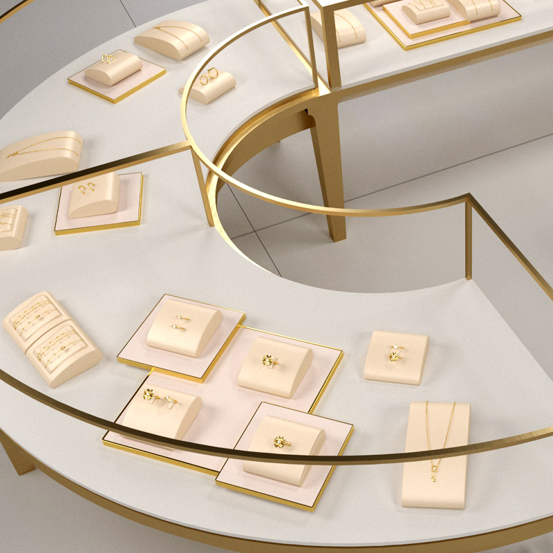 Champagne gold color display set watch stand pedant display
