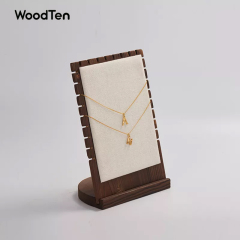 New Bake Wood Jewelry display Exhibitor Holder For Pendant Jewelry Showcase Props Custom Necklace Display Stand