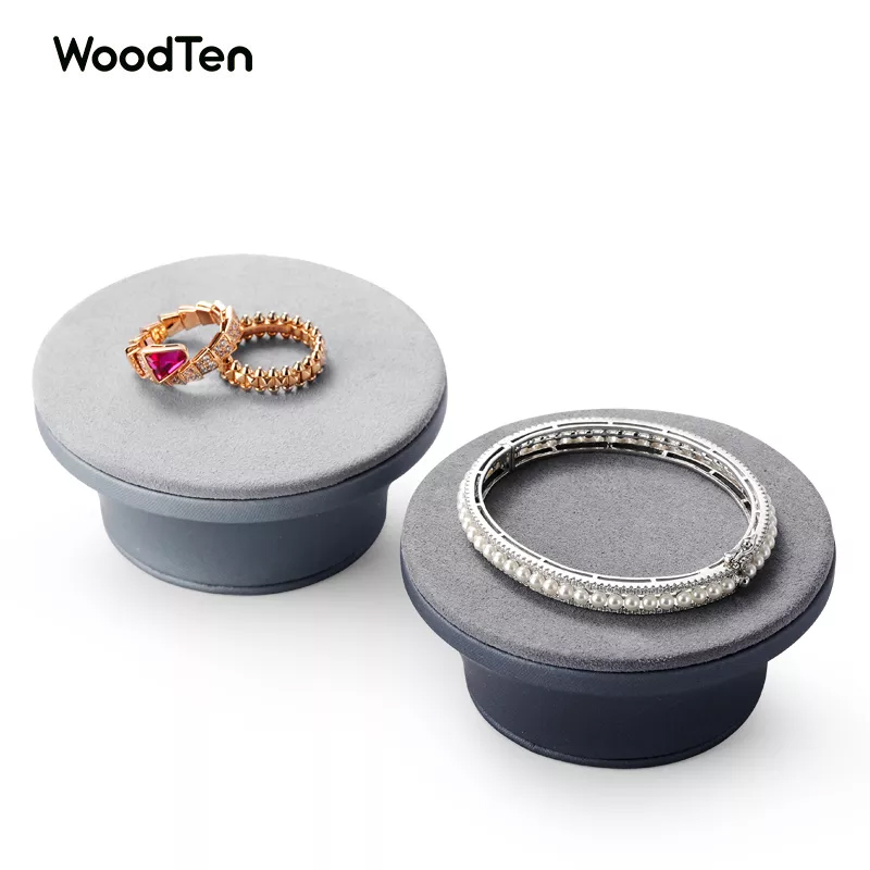 PU095 New Design Jewelry Bangle Ring Earring Display PU Leather Microfiber Accept Customization Logo Display Stand
