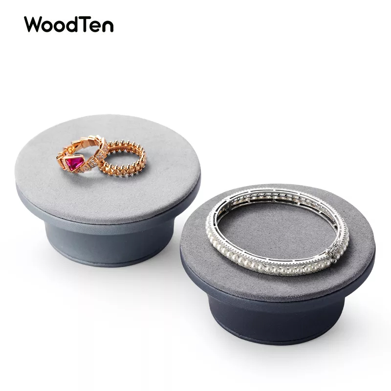 PU095 New Design Jewelry Bangle Ring Earring Display PU Leather Microfiber Accept Customization Logo Display Stand