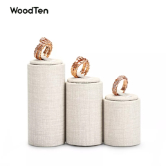 New Arrival Pu Leather Jewelry Display Stand With Three Size For Ring Display