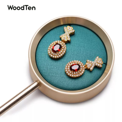 JS059 Gold colour matel jewelry display rack for pendant necklace