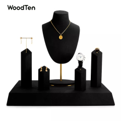 Meipin Luxury Showcase Black Display Set with High End Mircofiber Materials