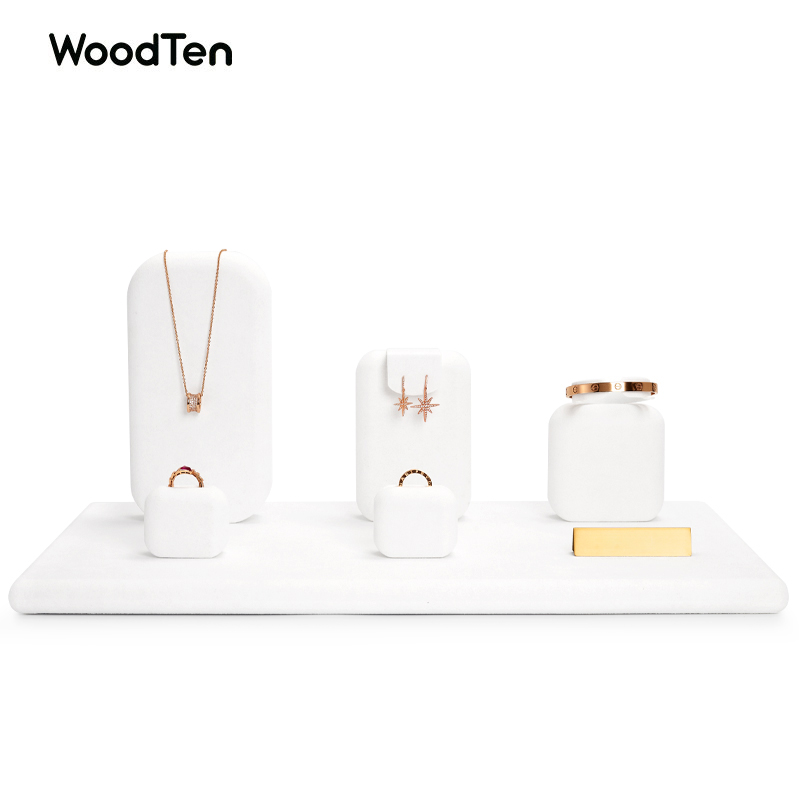 New Design Jewellery Displays White color Mircofiber Jewelry Display