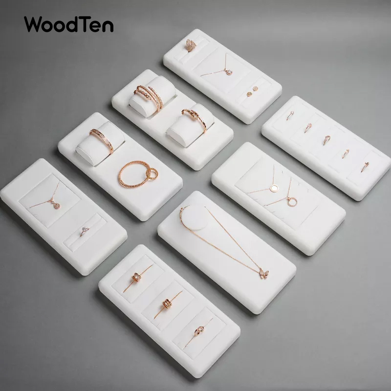 High End White Velvet Display Set for Jewelry Counter