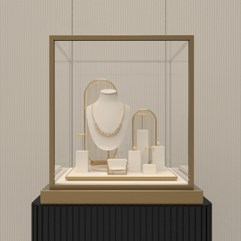 2022 New Design Cream White Window Display Stand Set
