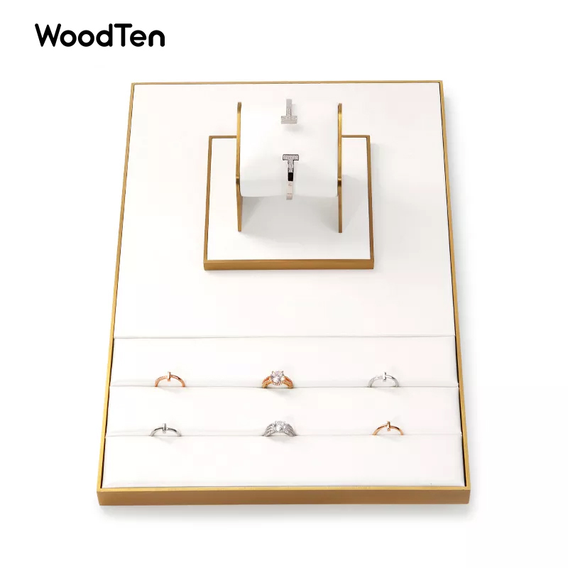 New Design Multi Functions Luxury Jewelry Display Set White Jewelry Showcase Displays