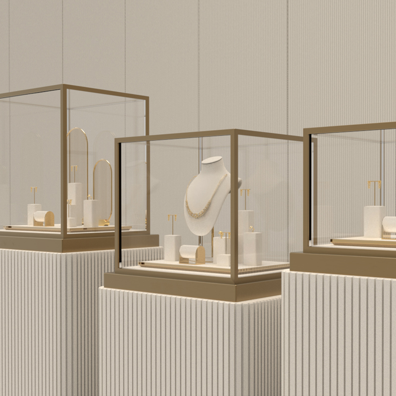 2022 New Design Cream White Window Display Stand Set