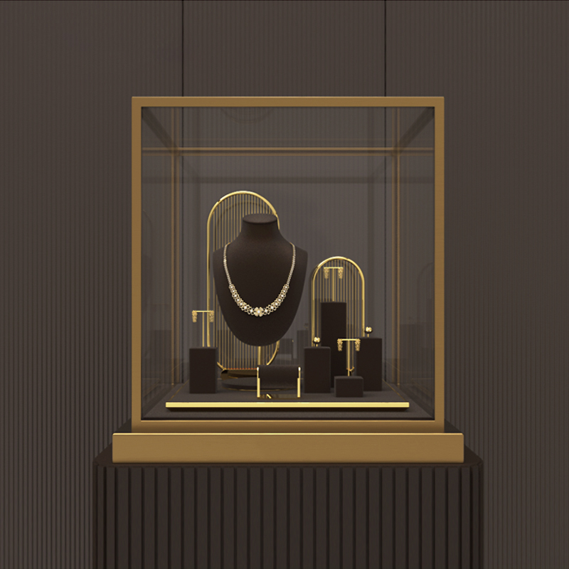 Brown Color Jewelry Display Stand Set