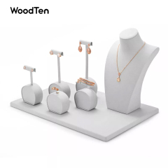 TT047 white jewelry display for earring ring,bangle and necklace