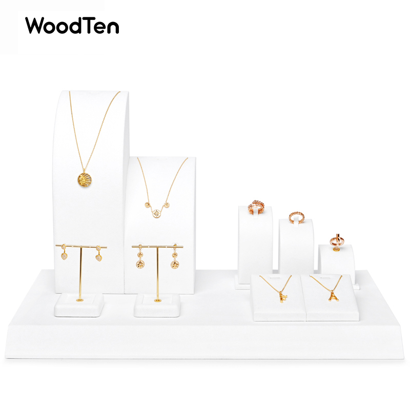 TT053 New Design White Jewelry Display Stand Set For Jewellery Earring