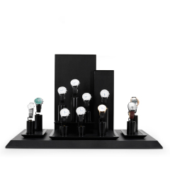 New Design Watch Display Stand Matte Black Jewelry Window Display Set