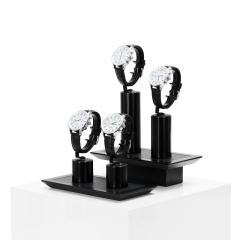 New Design Watch Display Stand Matte Black Jewelry Window Display Set